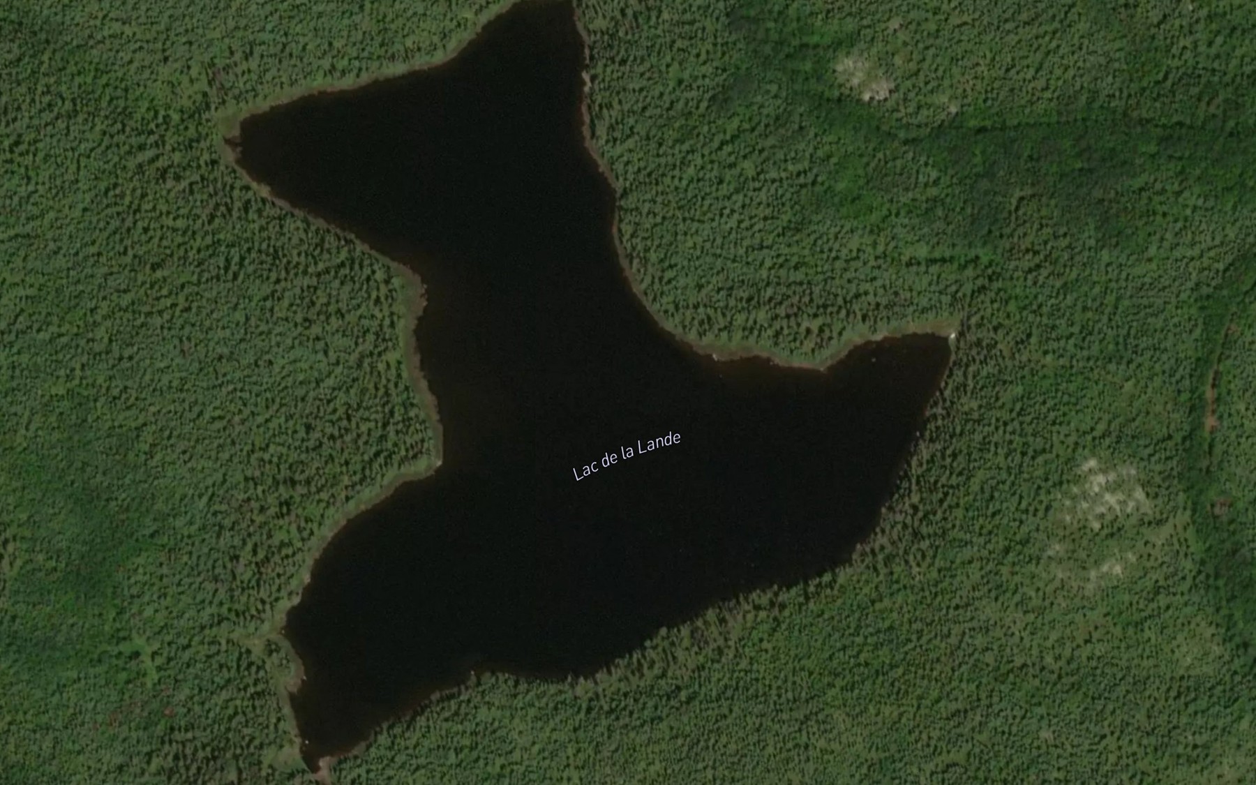 Satellite map of the Lac de la Lande