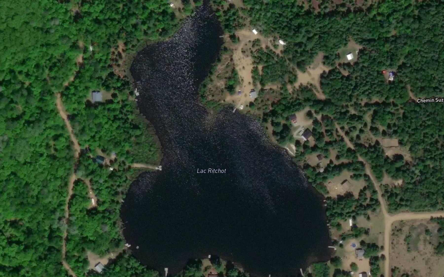 Satellite map of the Lac Ritchot