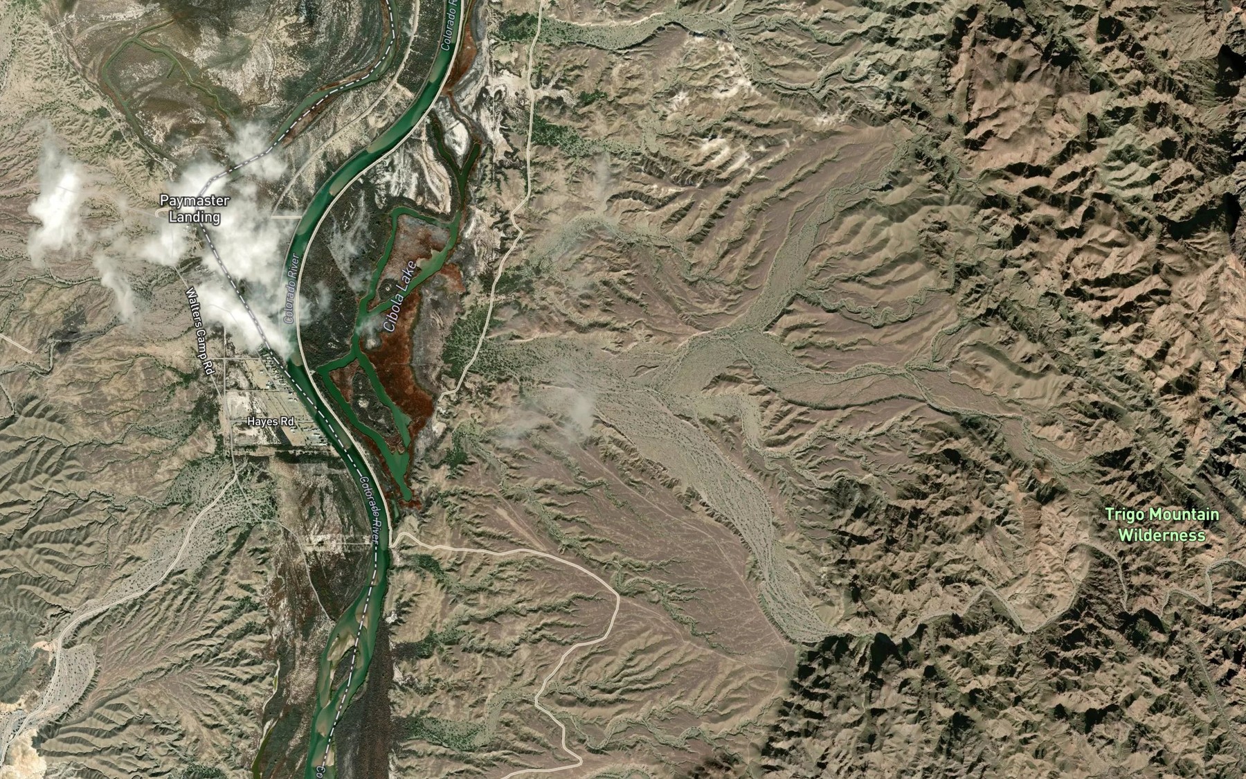 Satellite map of the Lopez Wash