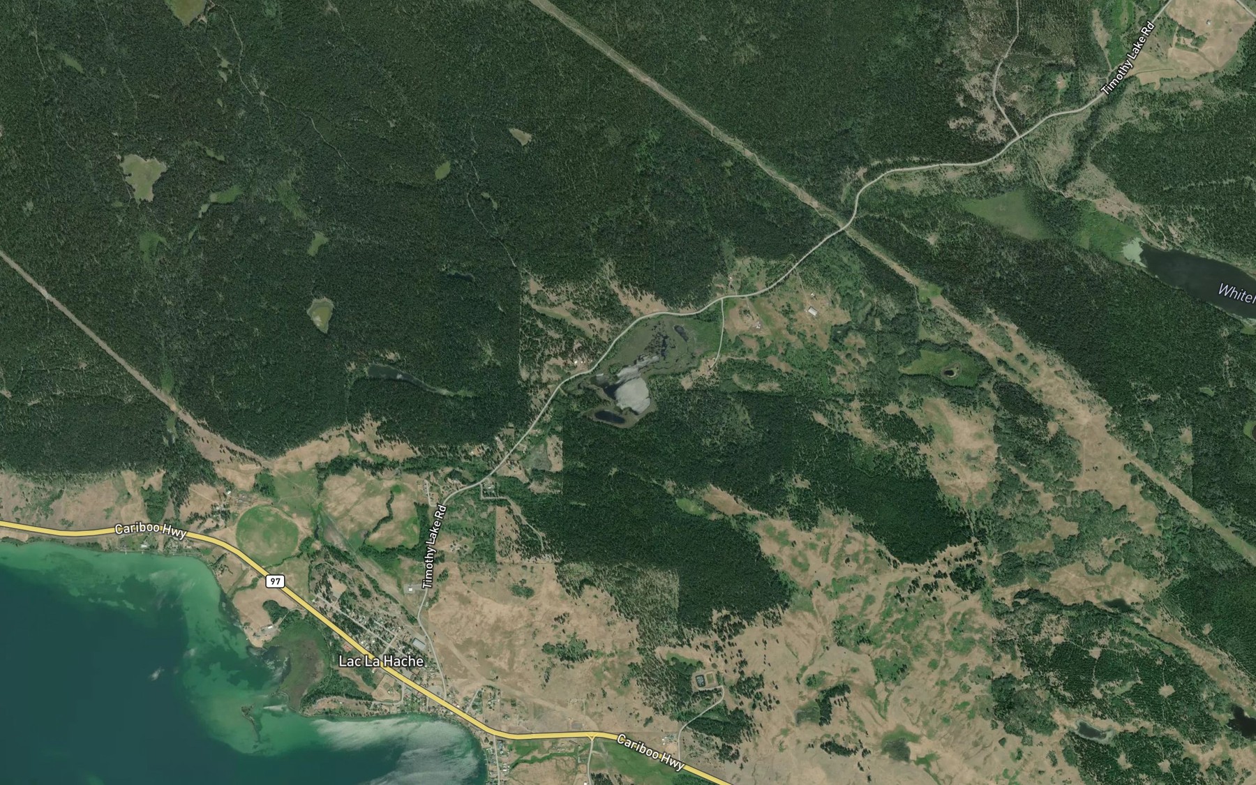 Satellite map of the Stack Lake
