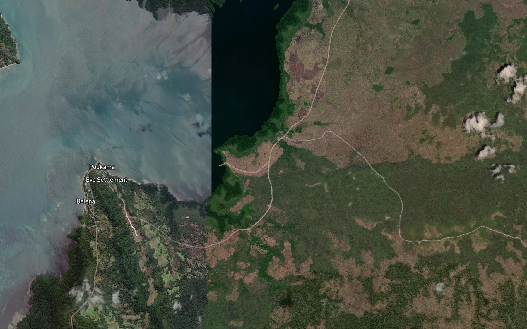 Satellite map of the Vailala Creek
