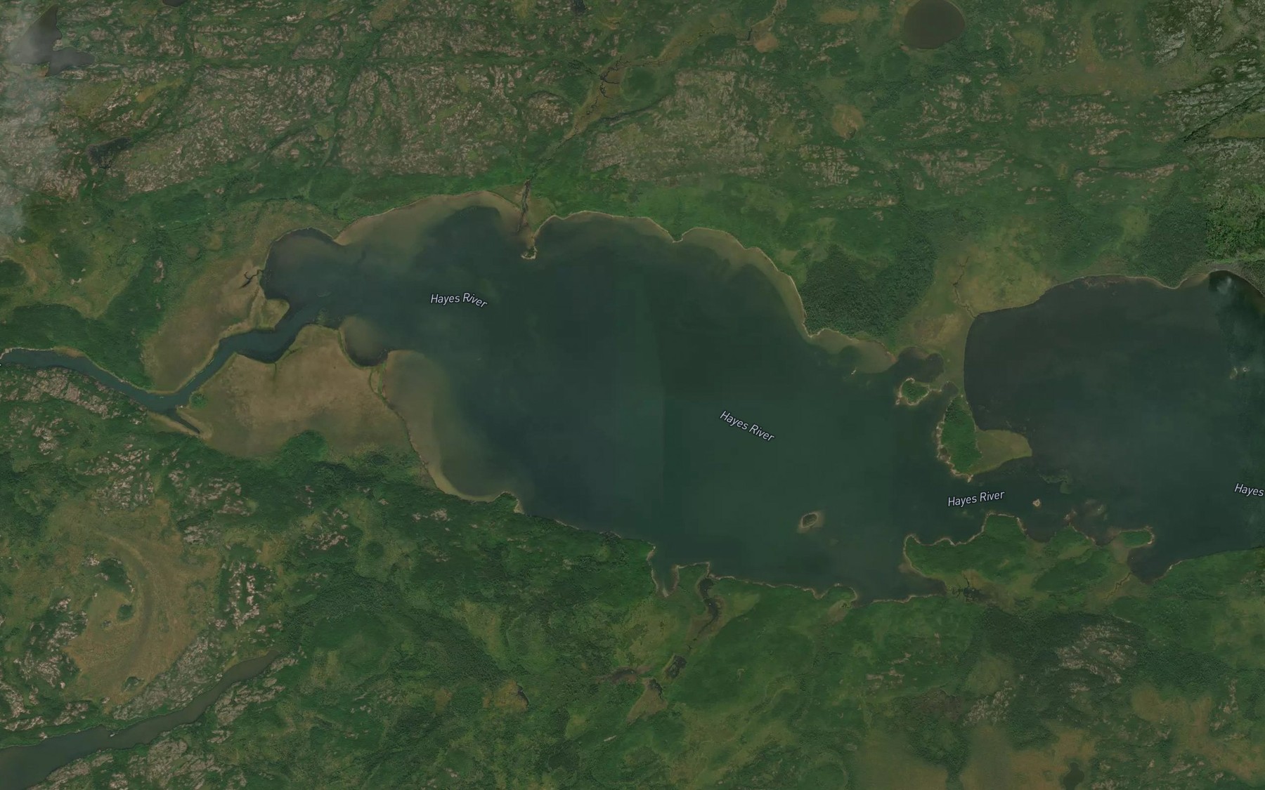 Satellite map of the Bradley Bay