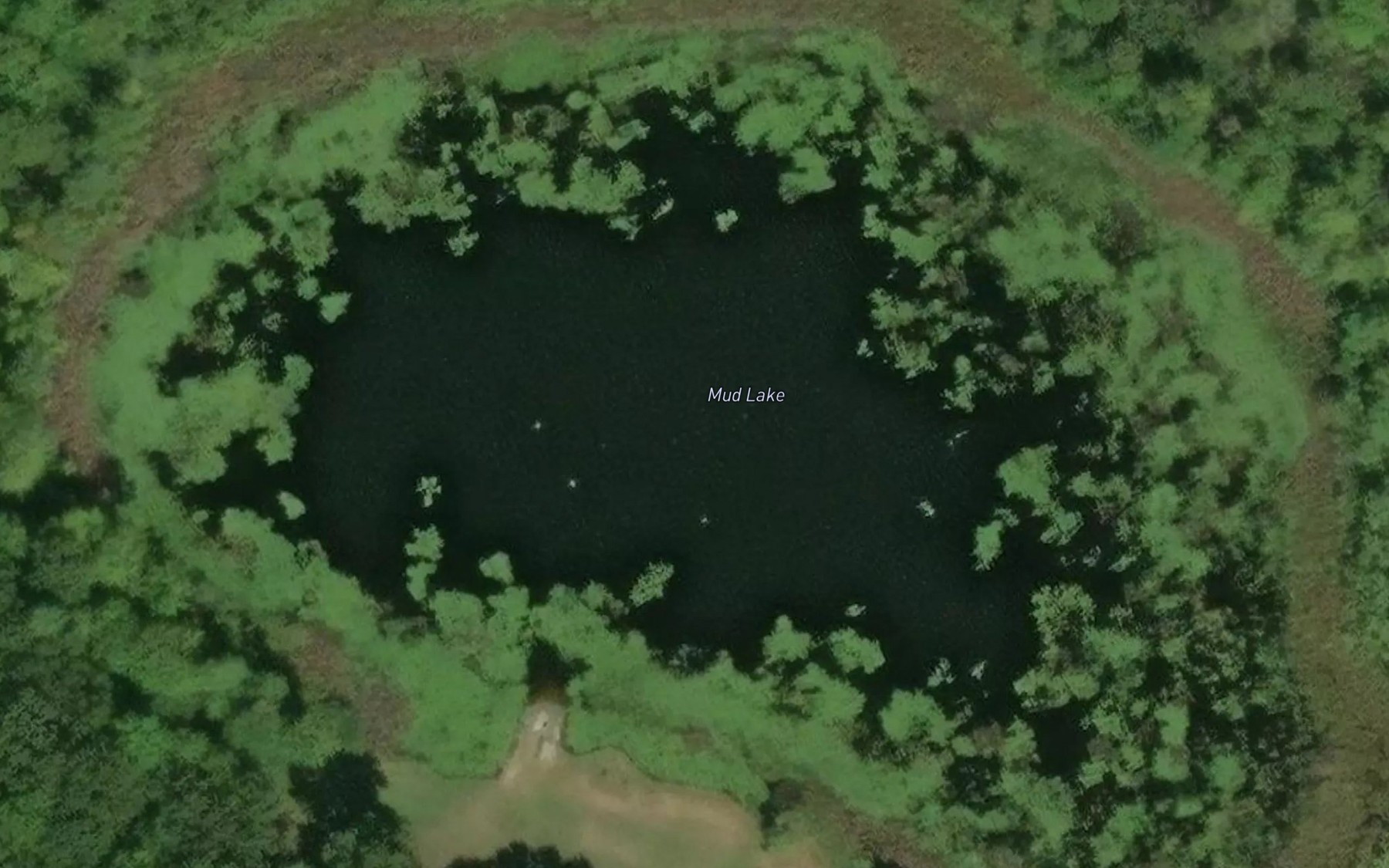 Satellite map of the Mud Lake
