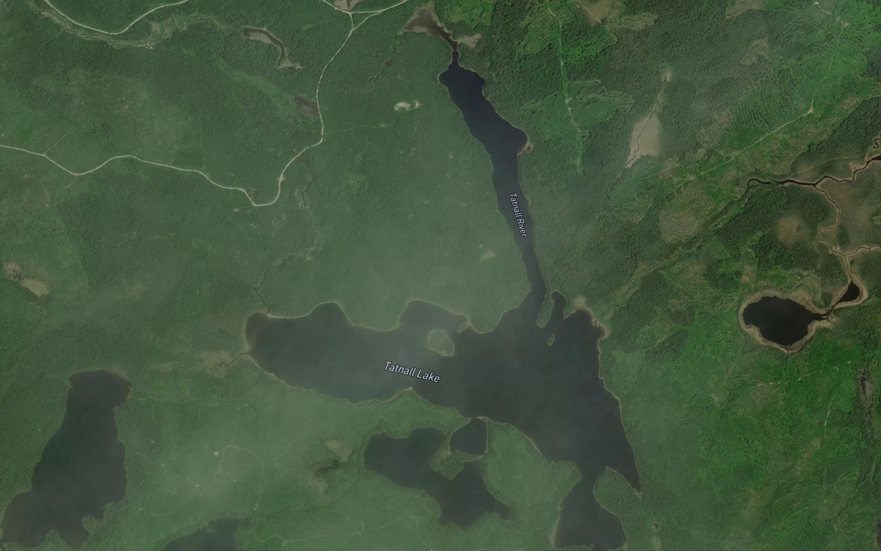 Satellite map of the Tatnall Lake