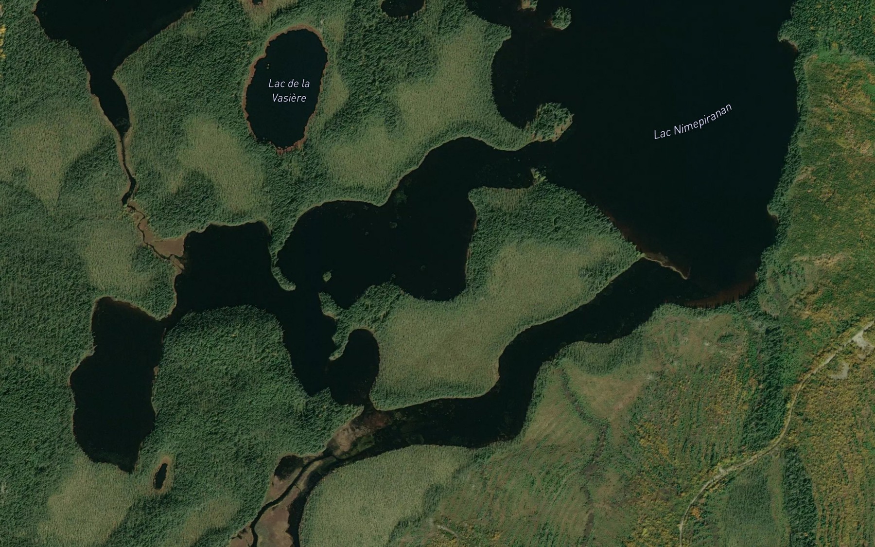 Satellite map of the Ruisseau Townsend