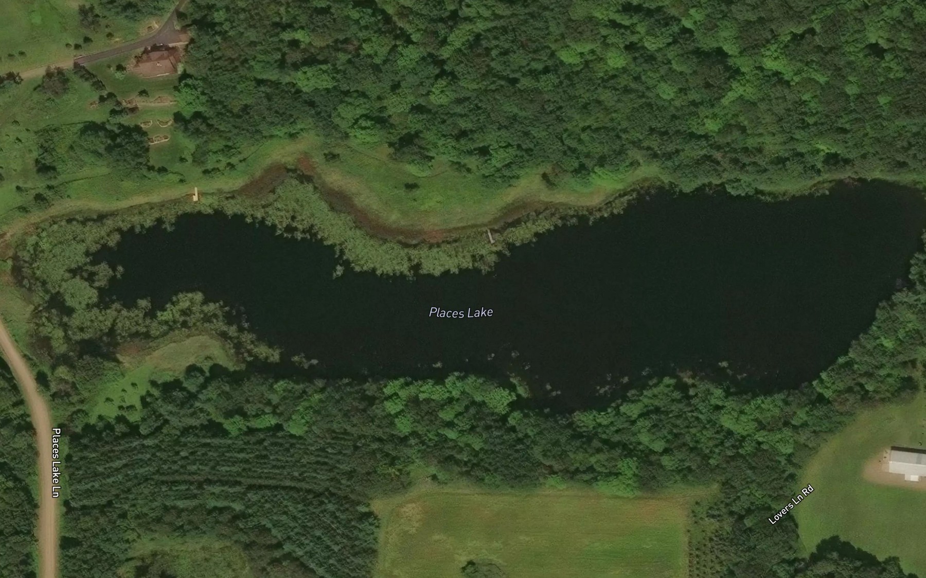 Satellite map of the Places Lake
