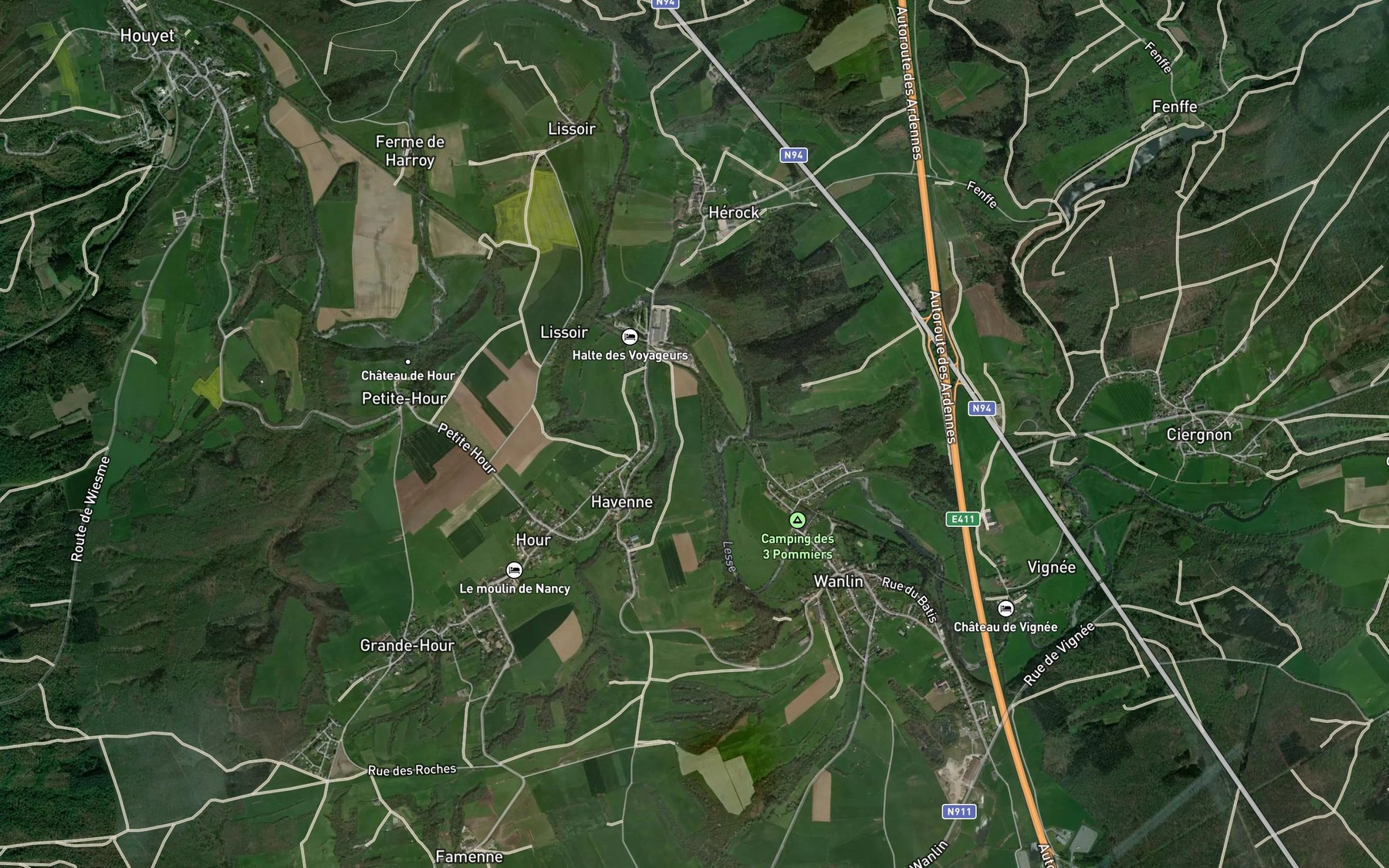 Satellite map of the Biran