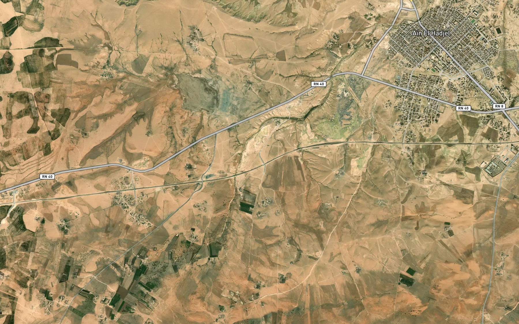 Satellite map of the 'Ain el Hadjel