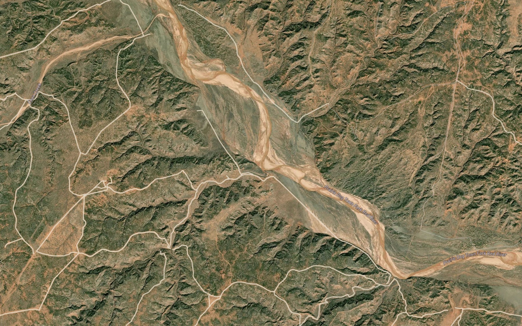 Satellite map of the Dinner Creek