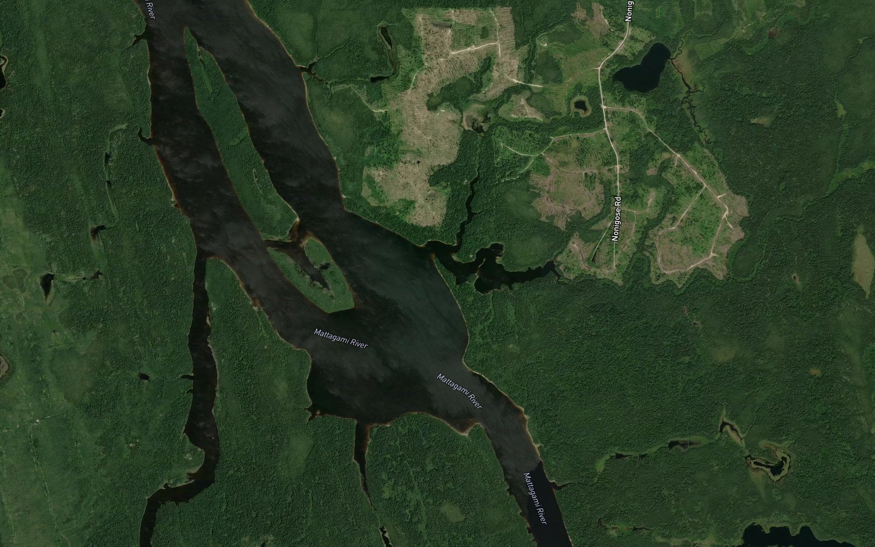 Satellite map of the Smith Creek