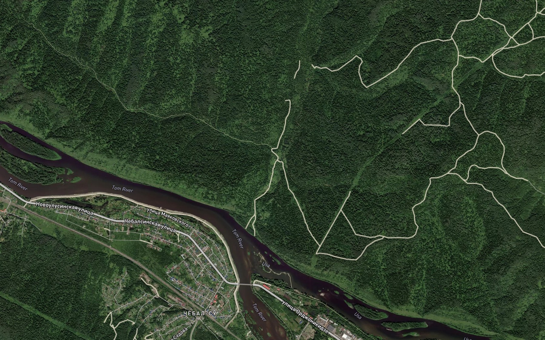 Satellite map of the Khariuzovka