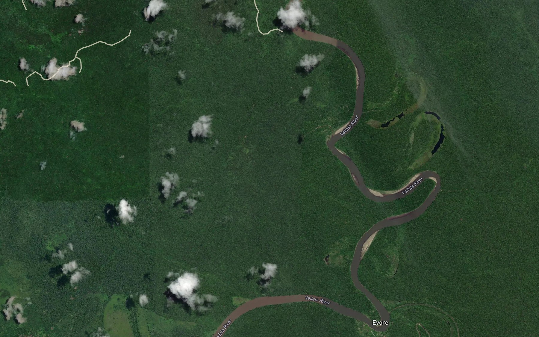 Satellite map of the Oreia Creek