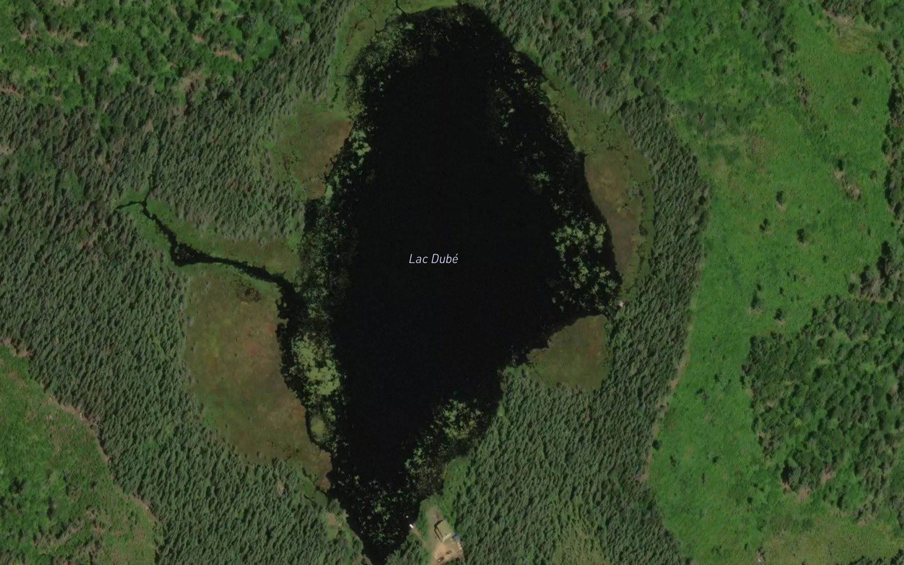 Satellite map of the Lac Dube