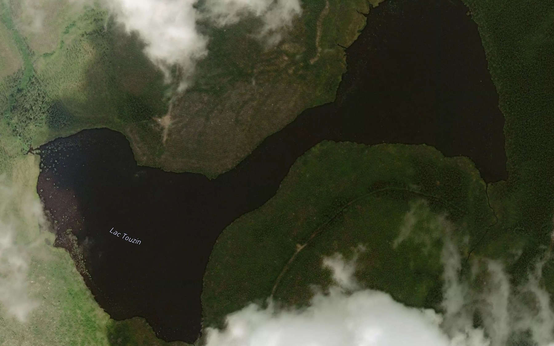 Satellite map of the Lac Touzin