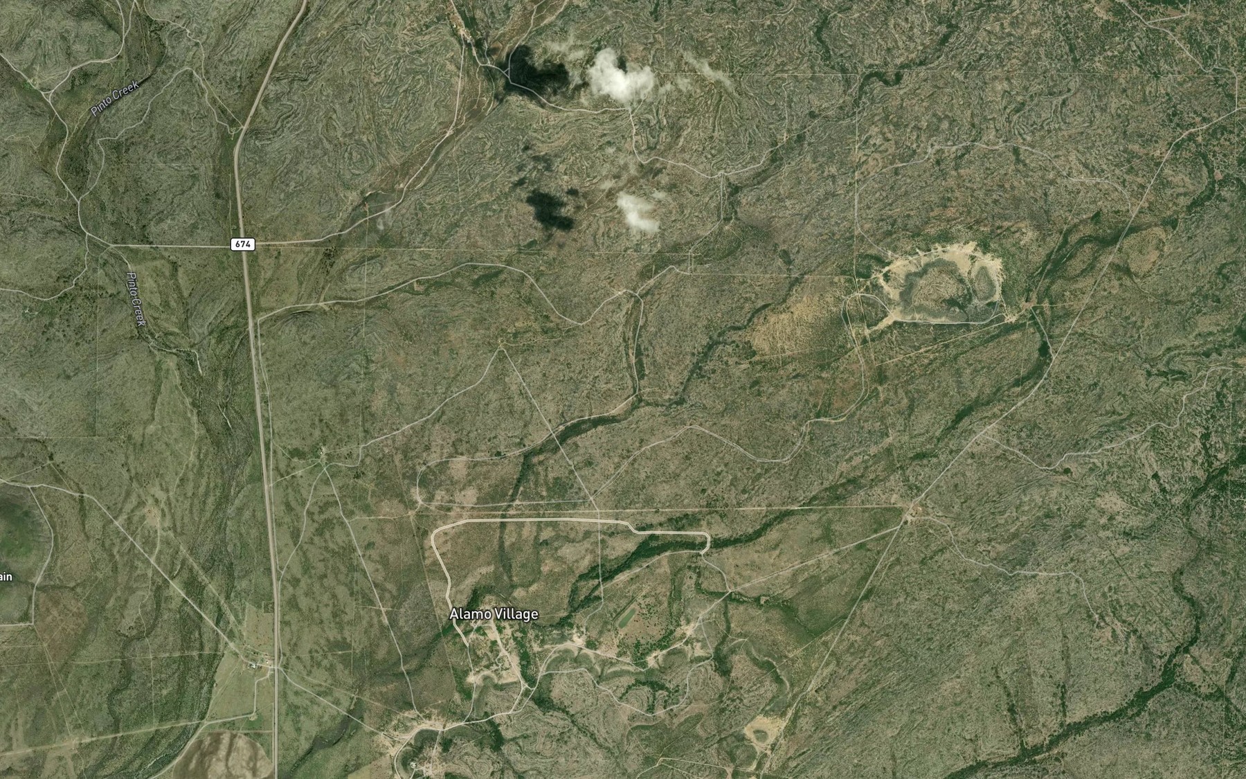 Satellite map of the Shahan Lake