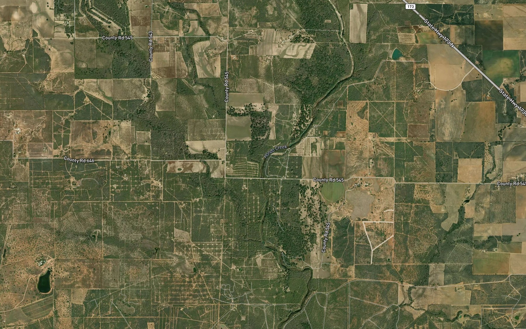 Satellite map of the Elm Slough