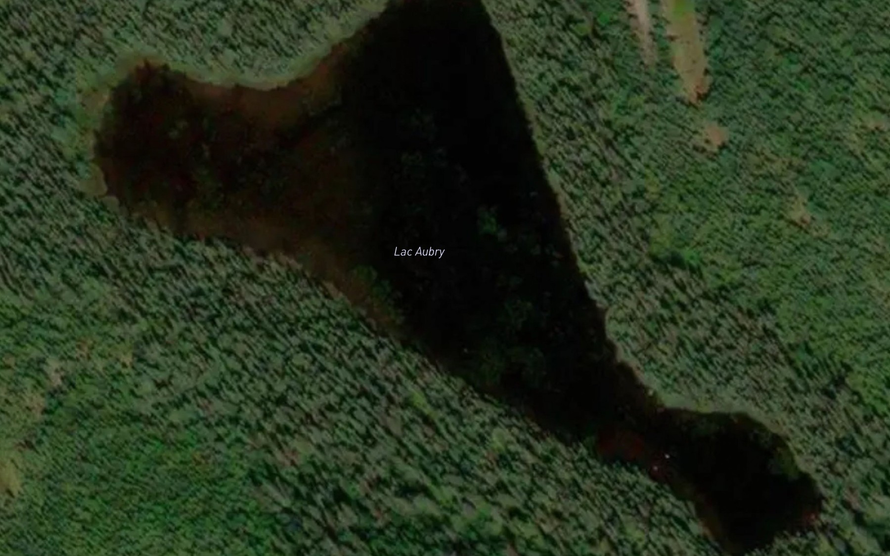 Satellite map of the Lac Aubry