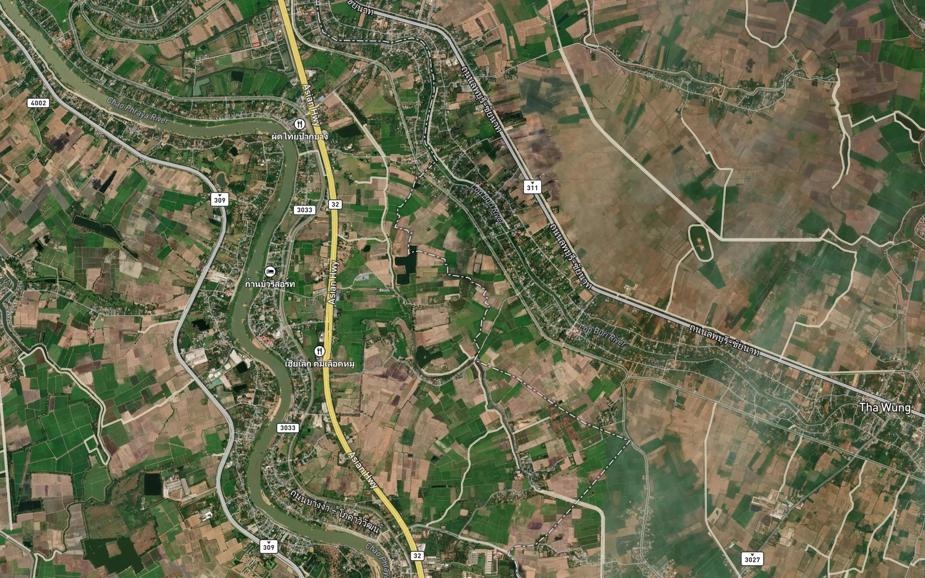 Satellite map of the Nong Pho Khli