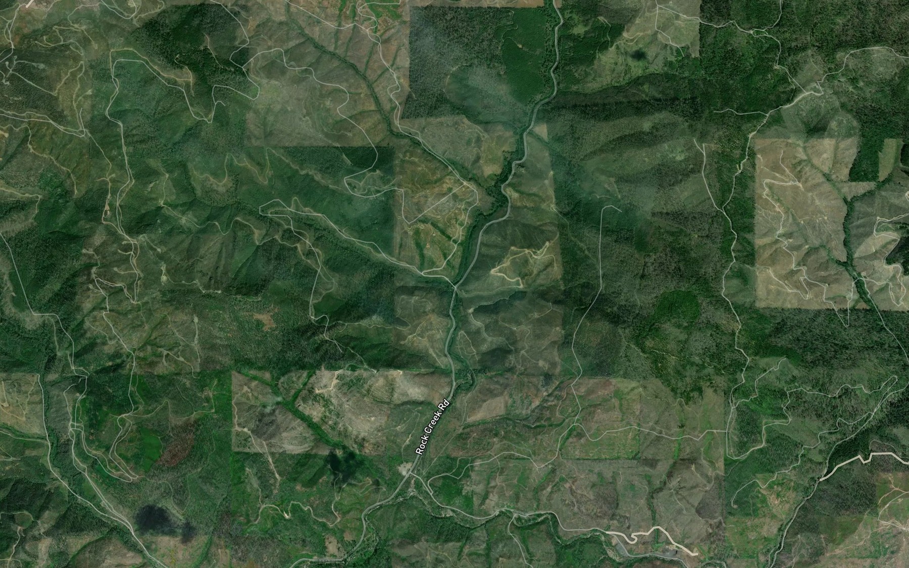 Satellite map of the Stony Creek