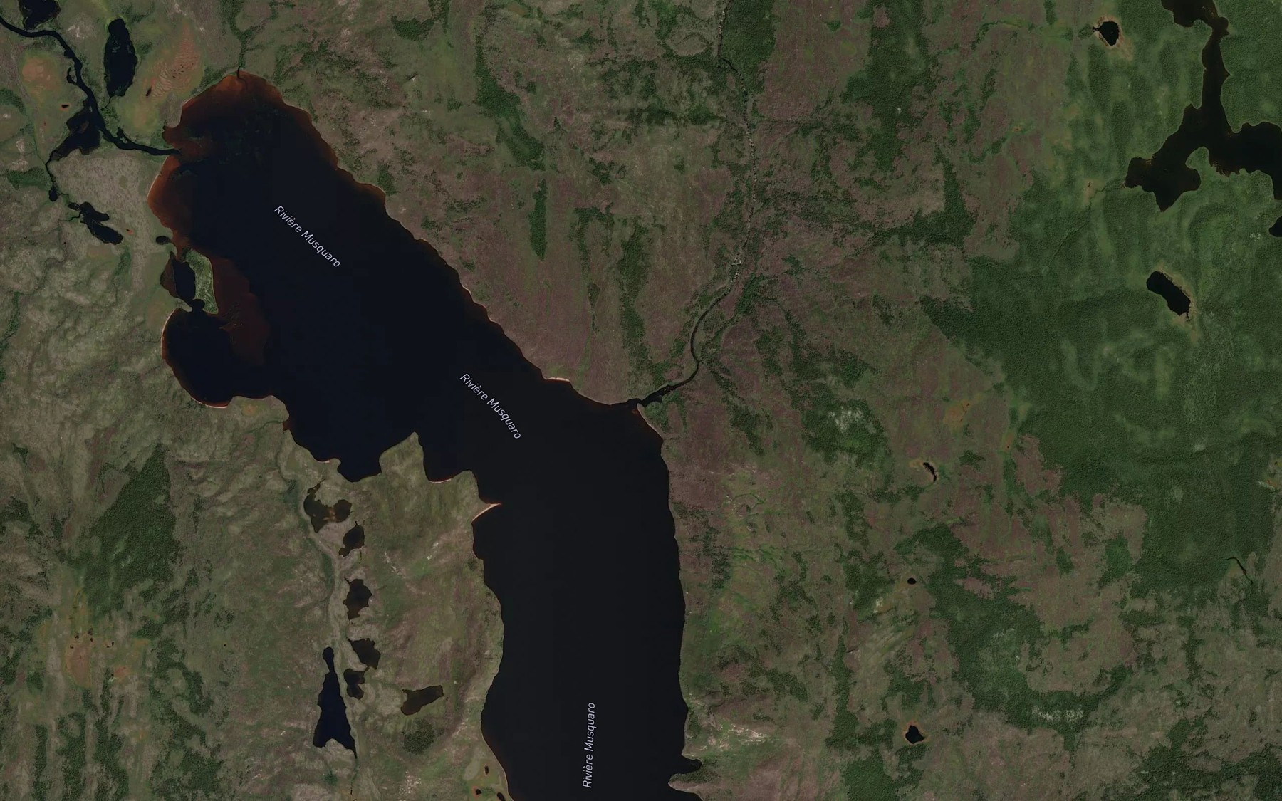 Satellite map of the Ruisseau Utshekunipiu