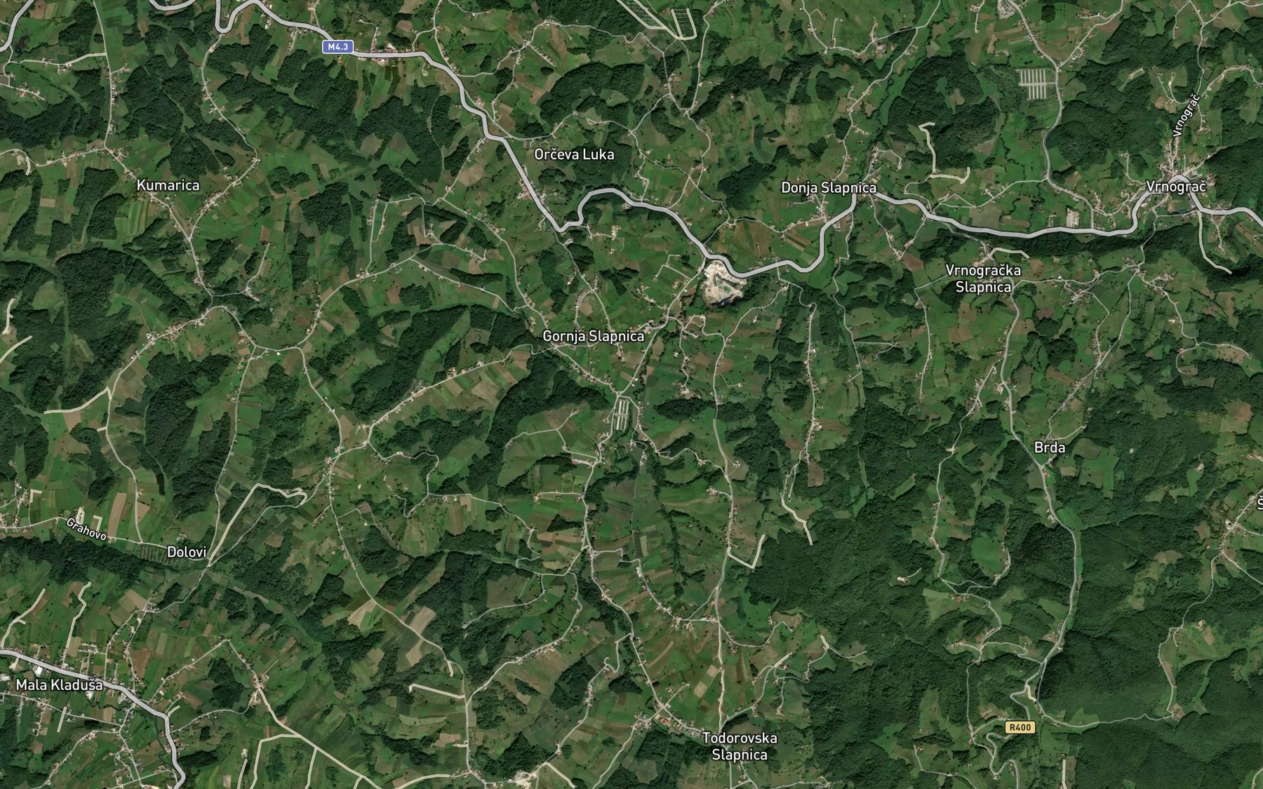 Satellite map of the Zdralovac