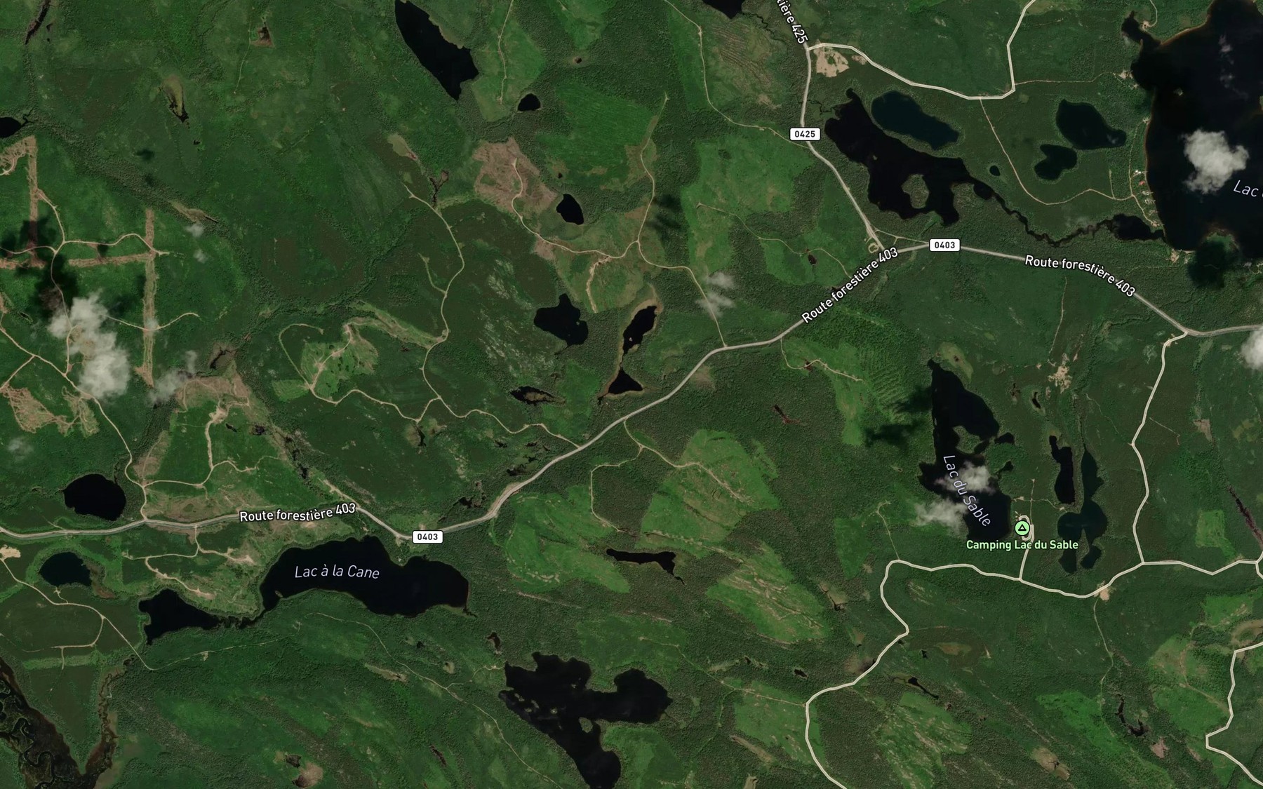 Satellite map of the Lac Maniwaki