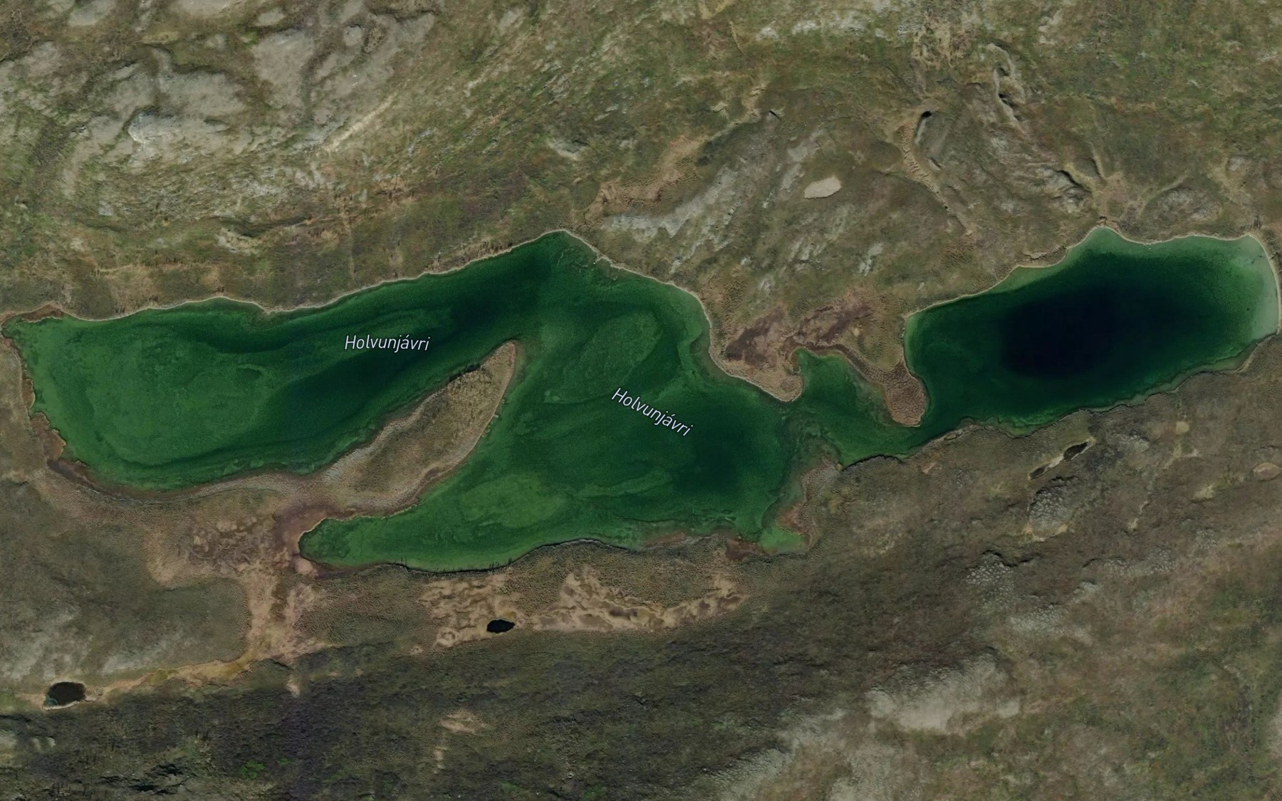 Satellite map of the Halvonjavri