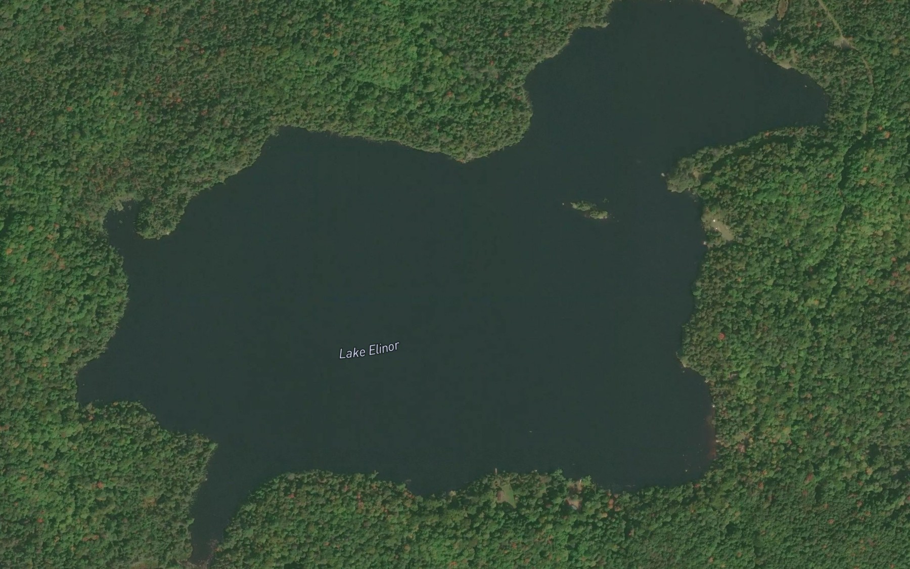Satellite map of the Lake Elinor