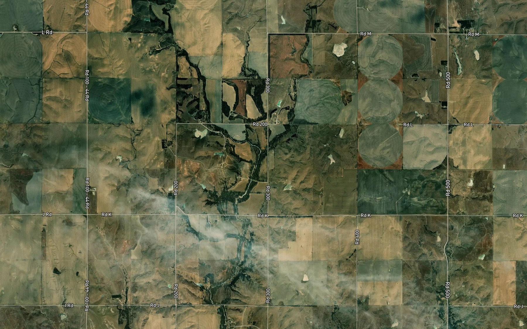 Satellite map of the East Fork Farmers Creek