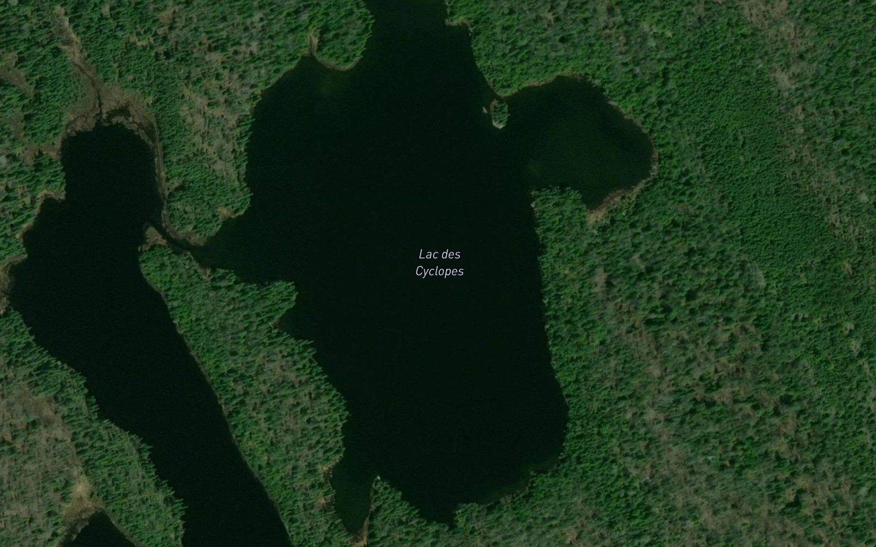 Satellite map of the Lac des Cyclopes