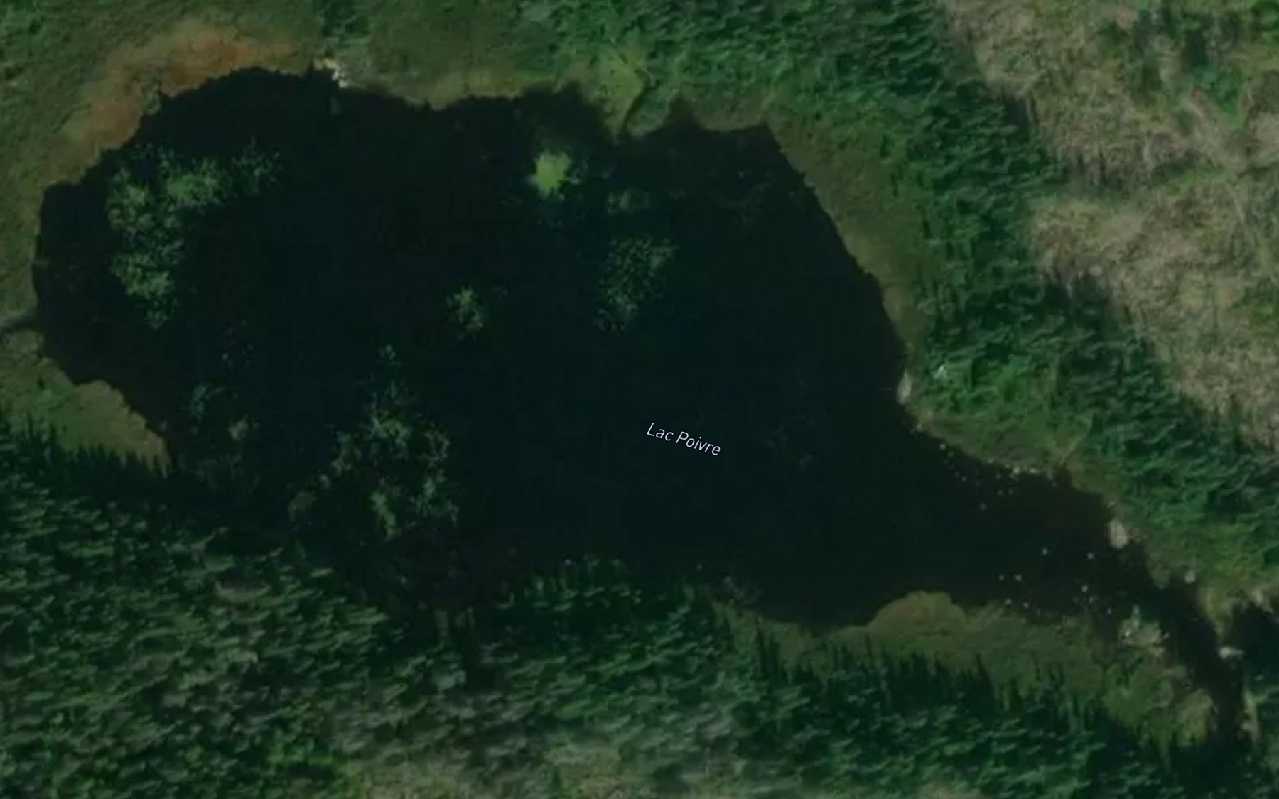 Satellite map of the Lac Poivre