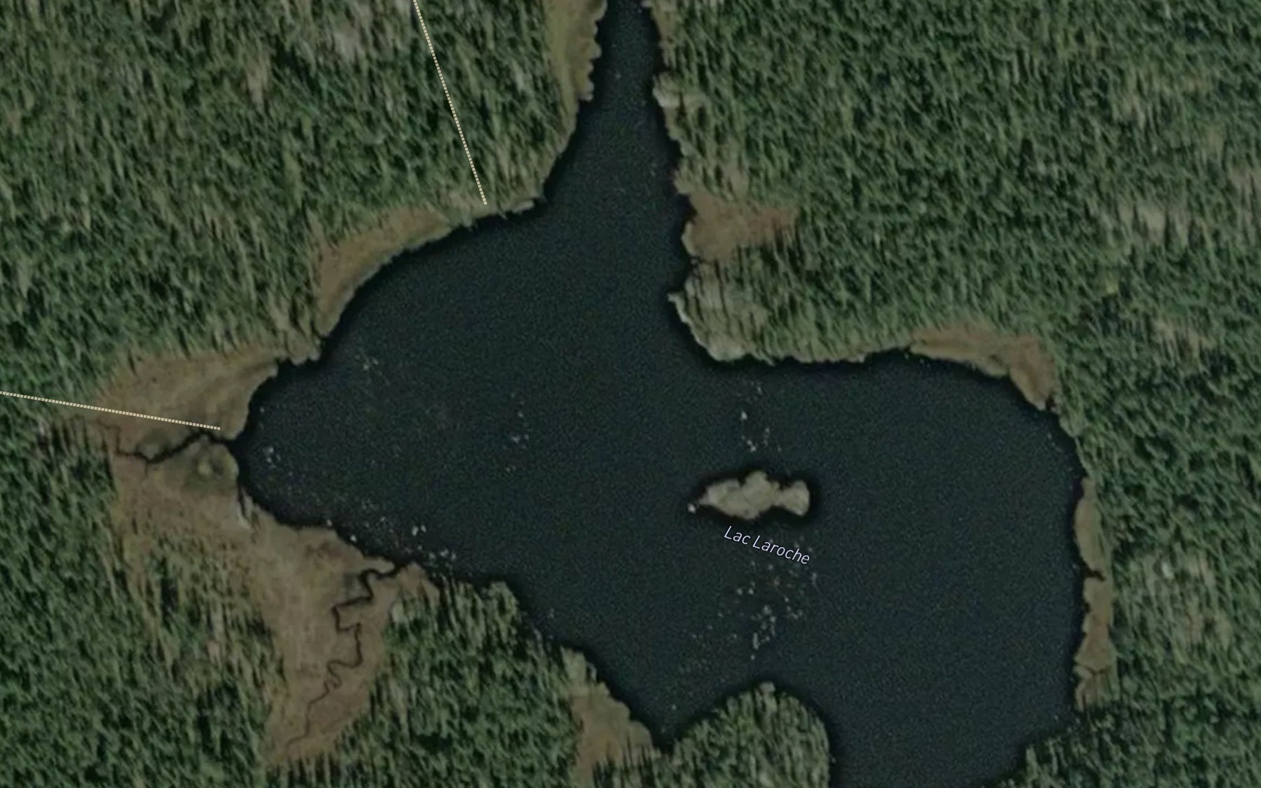 Satellite map of the Lac de la Roche