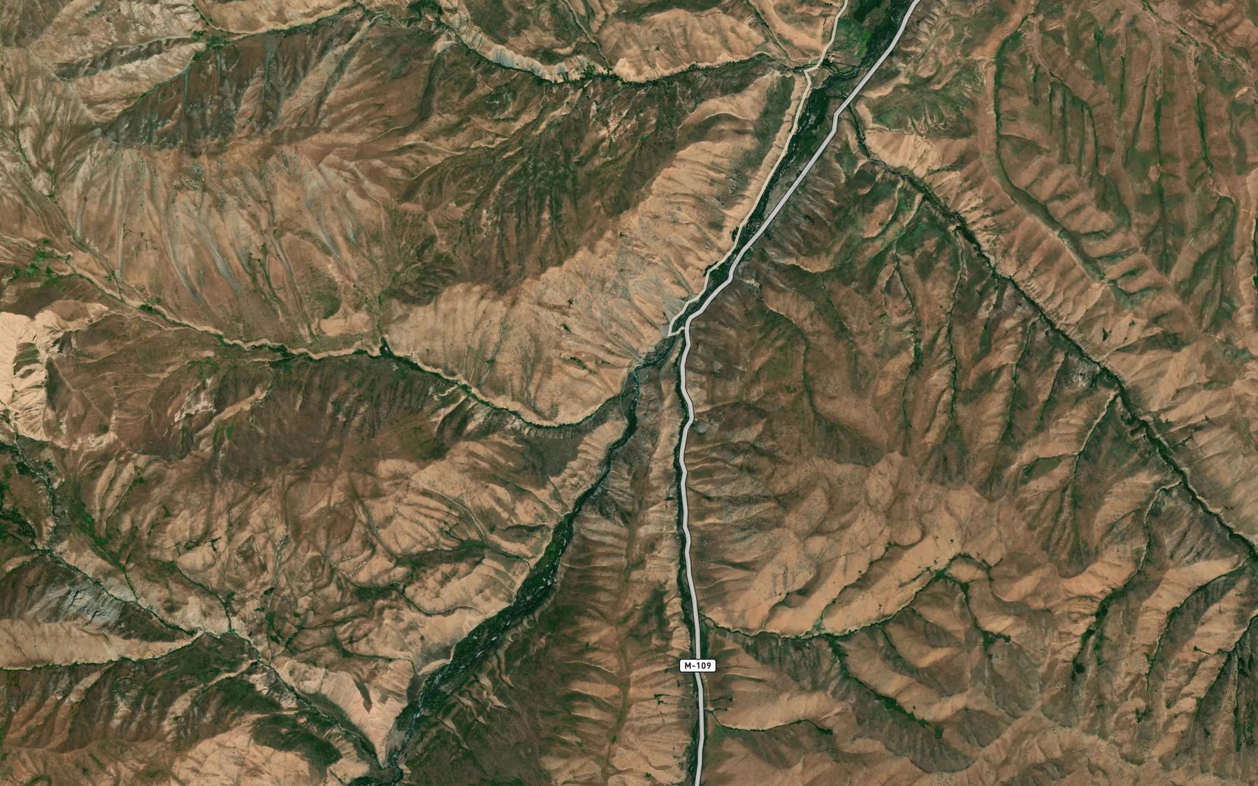 Satellite map of the Kichi-Kyzyl-Dzhar