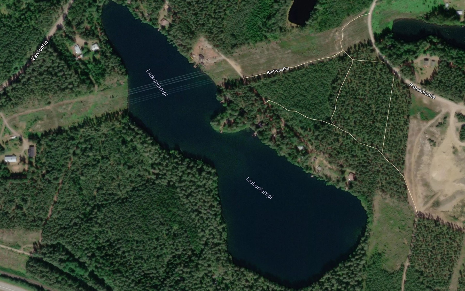 Satellite map of the Liukunlampi