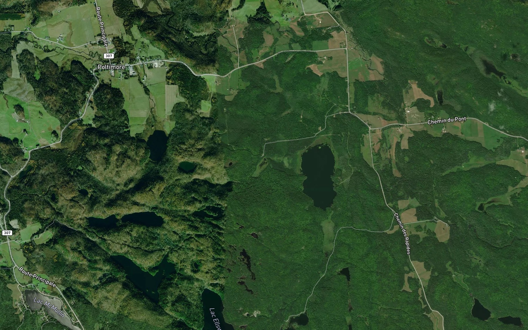Satellite map of the Lac au Chevreuil