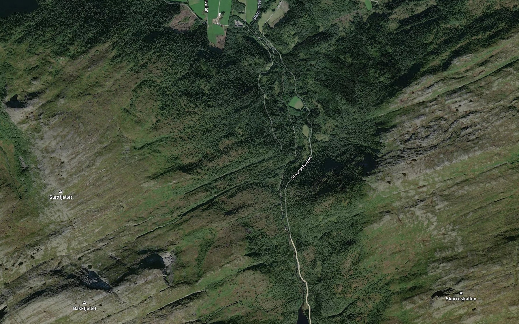 Satellite map of the Heimseter-bekken