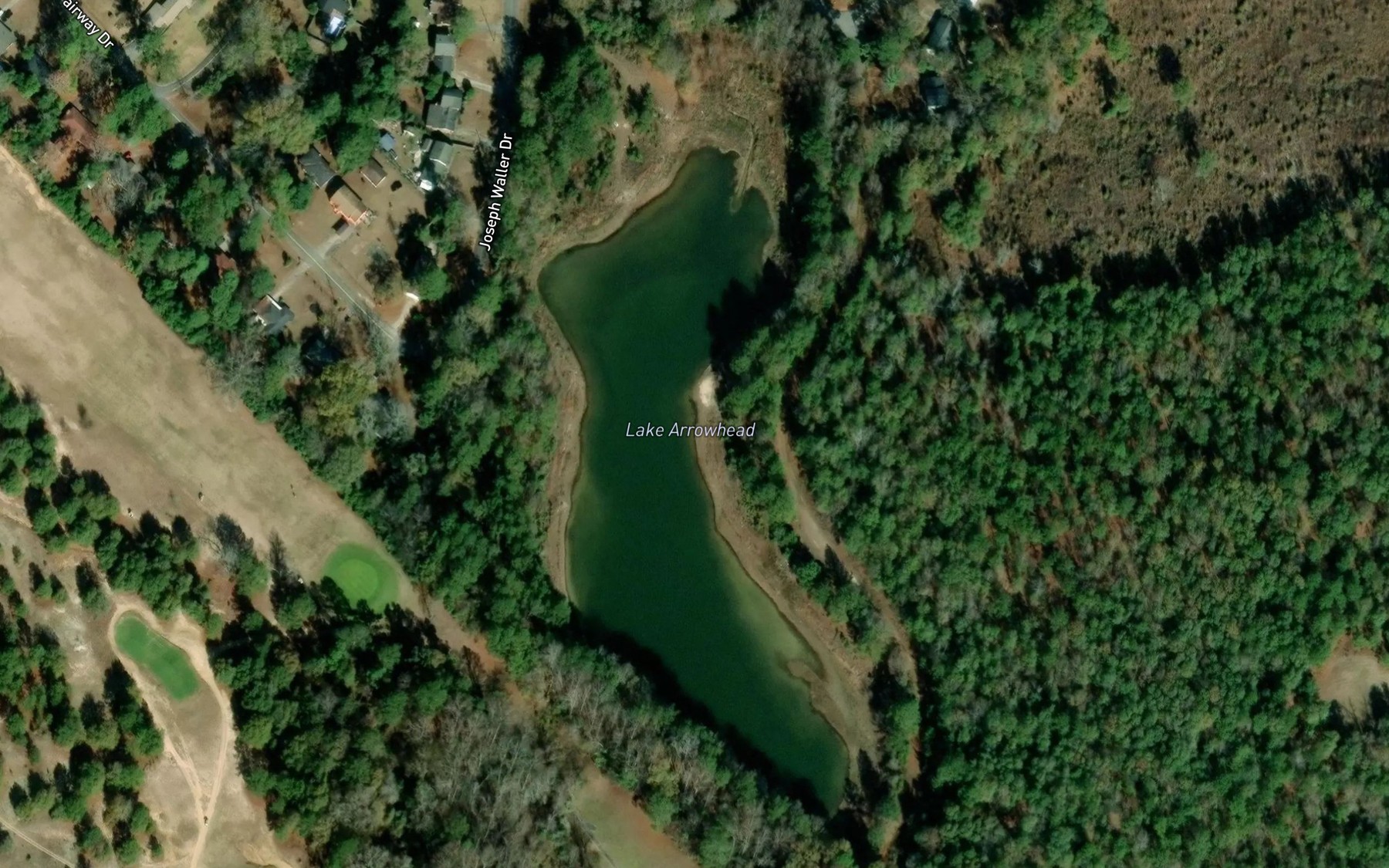 Satellite map of the Lake Arrowhead