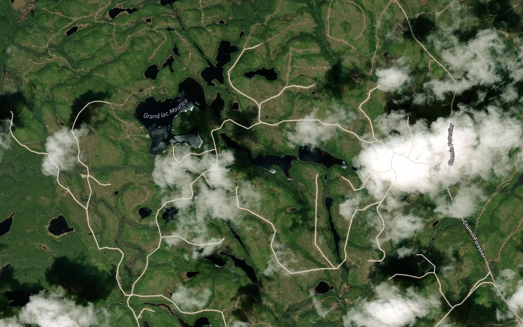Satellite map of the Lac Jeremy