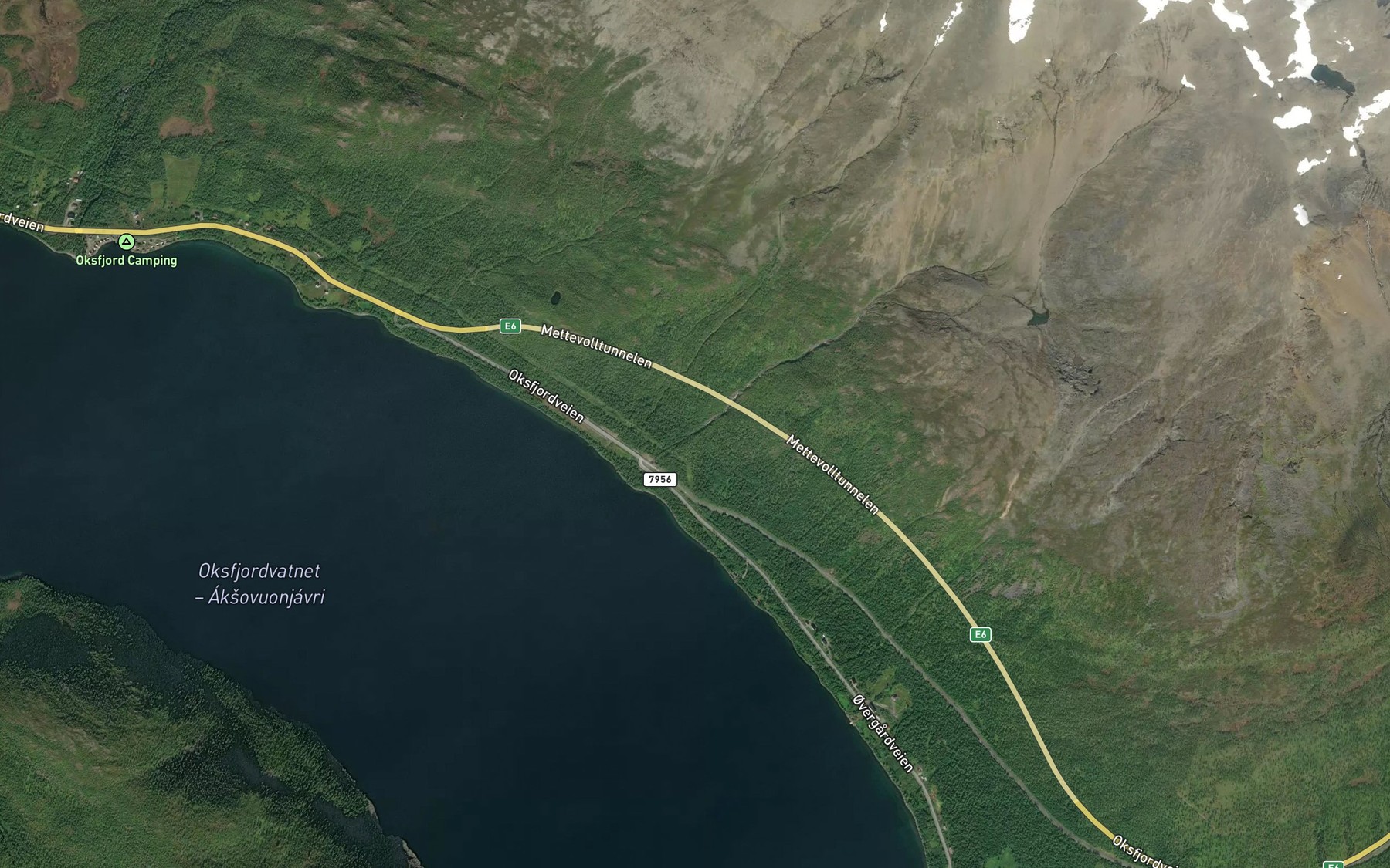 Satellite map of the Steinelva
