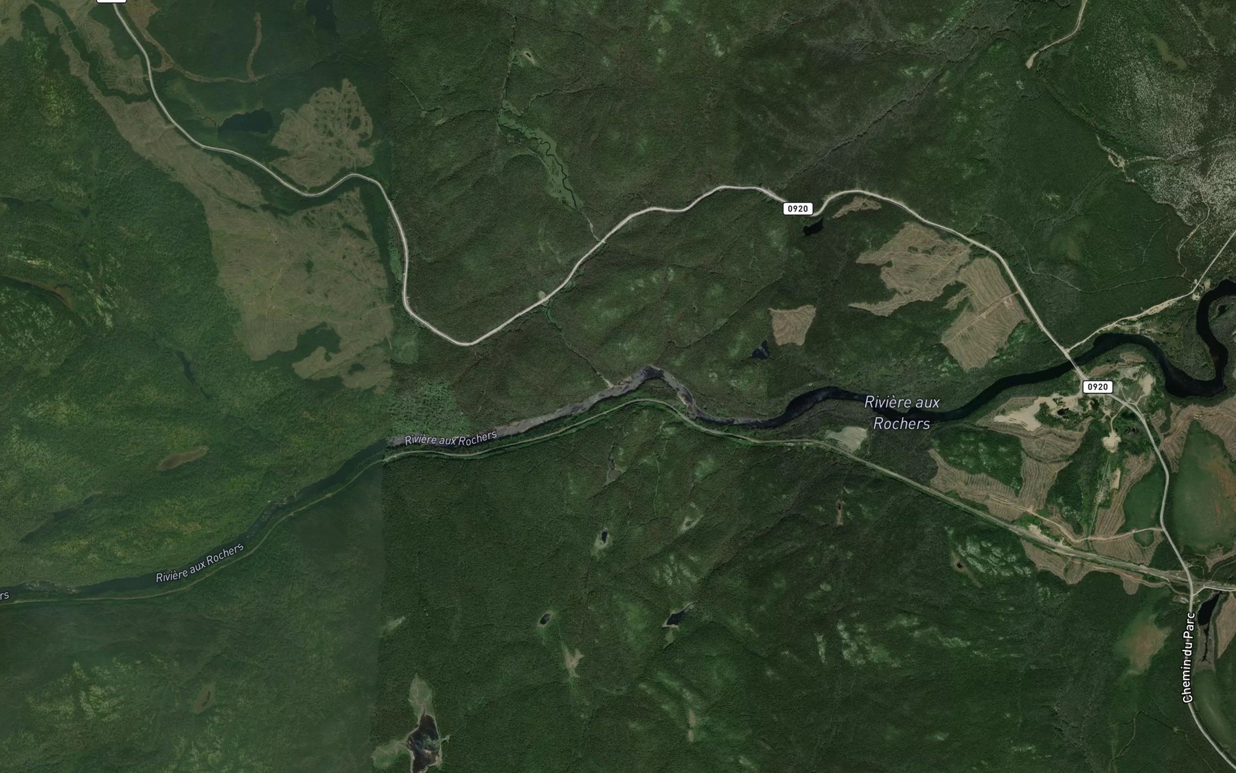 Satellite map of the Ruisseau Carlos
