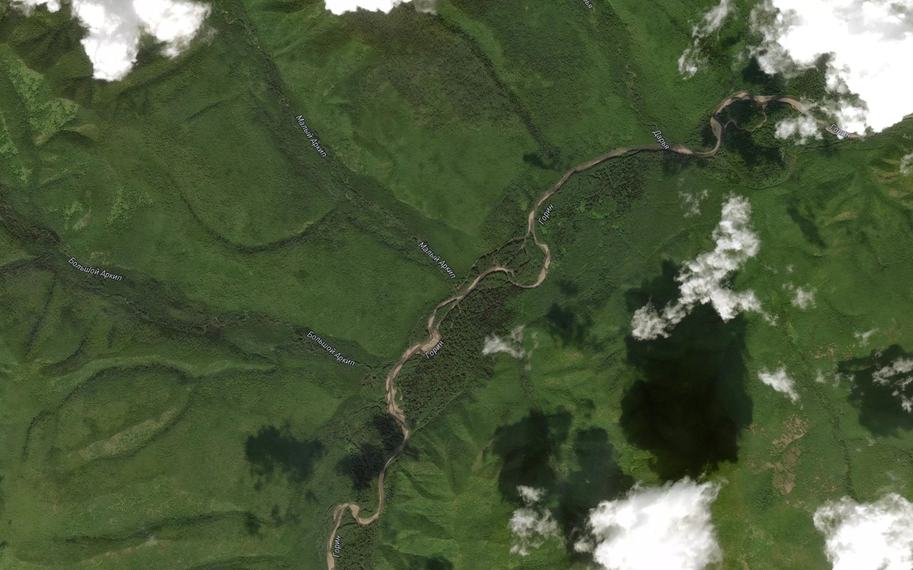 Satellite map of the Malyy Arkip