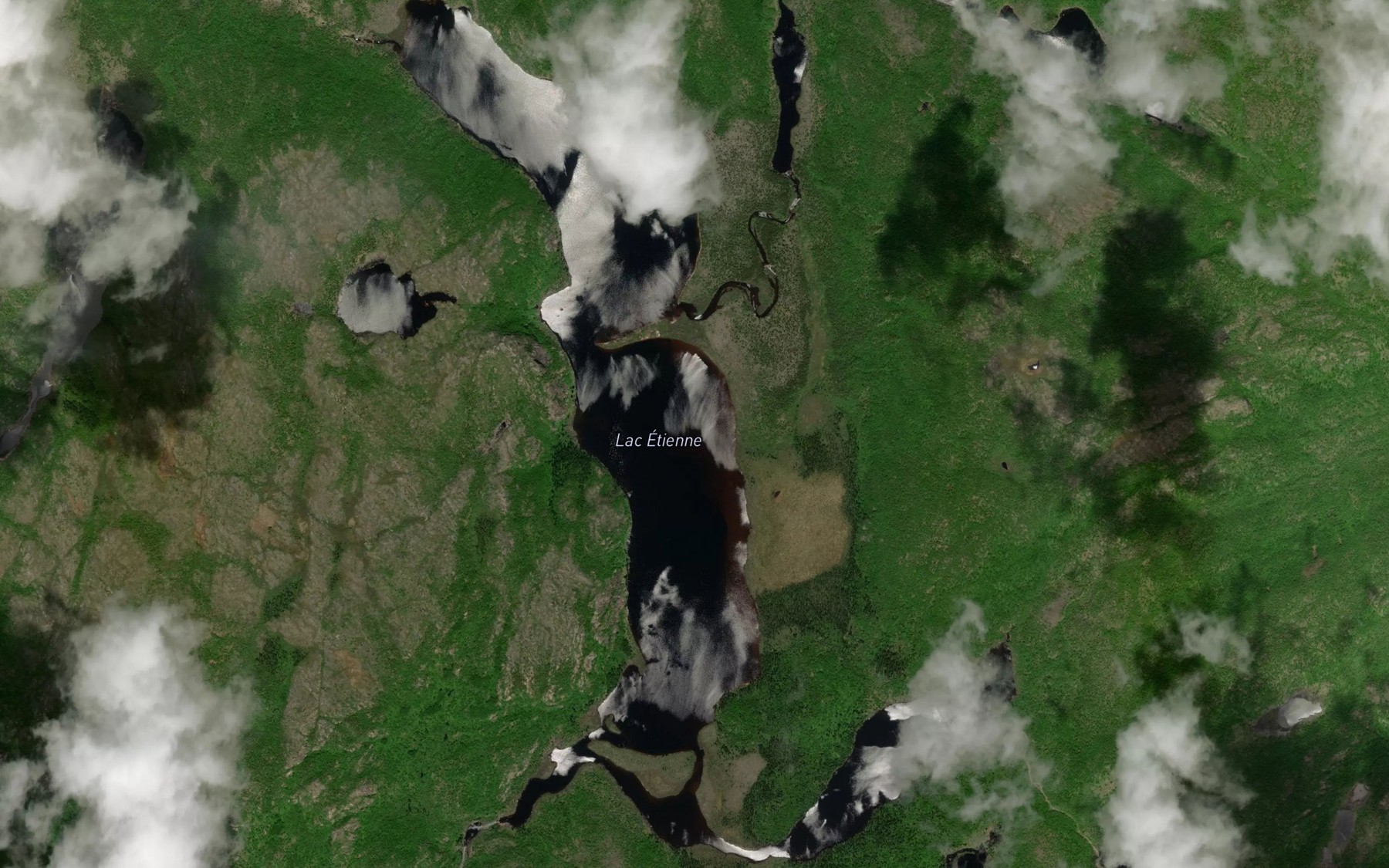 Satellite map of the Lac Etienne