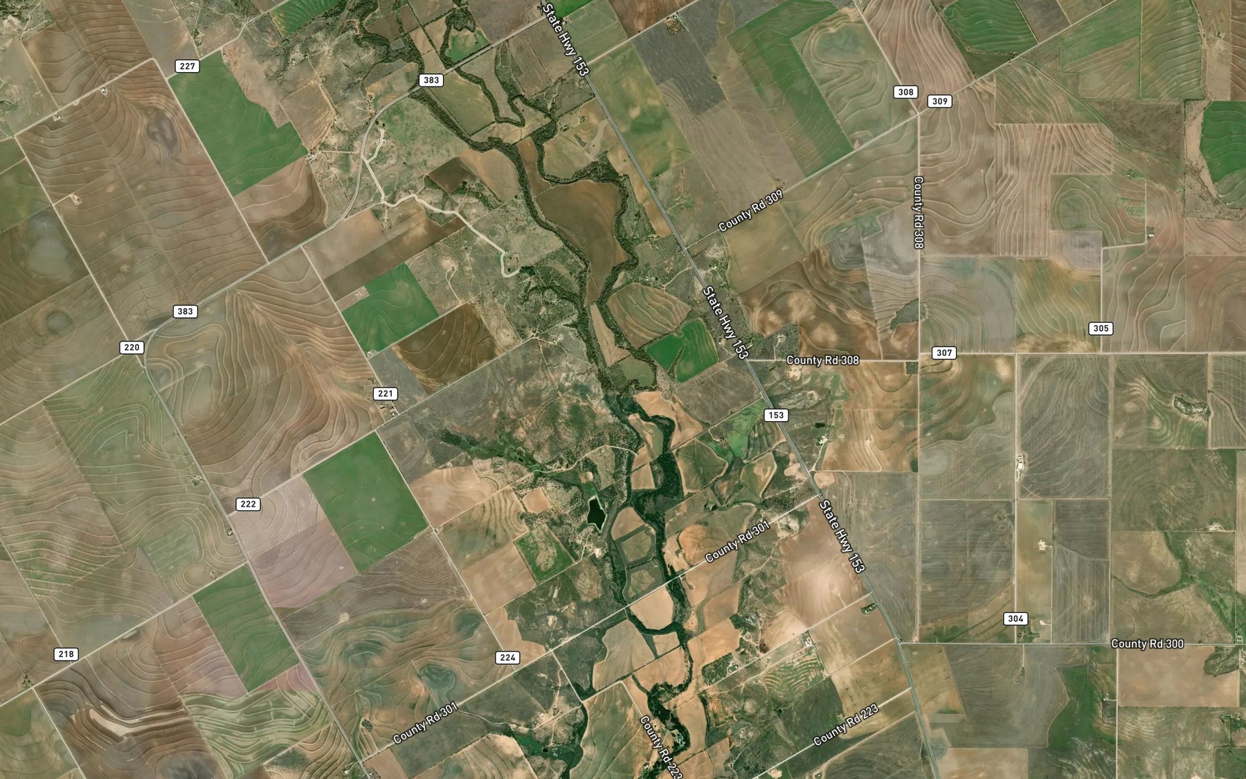 Satellite map of the Fish Creek