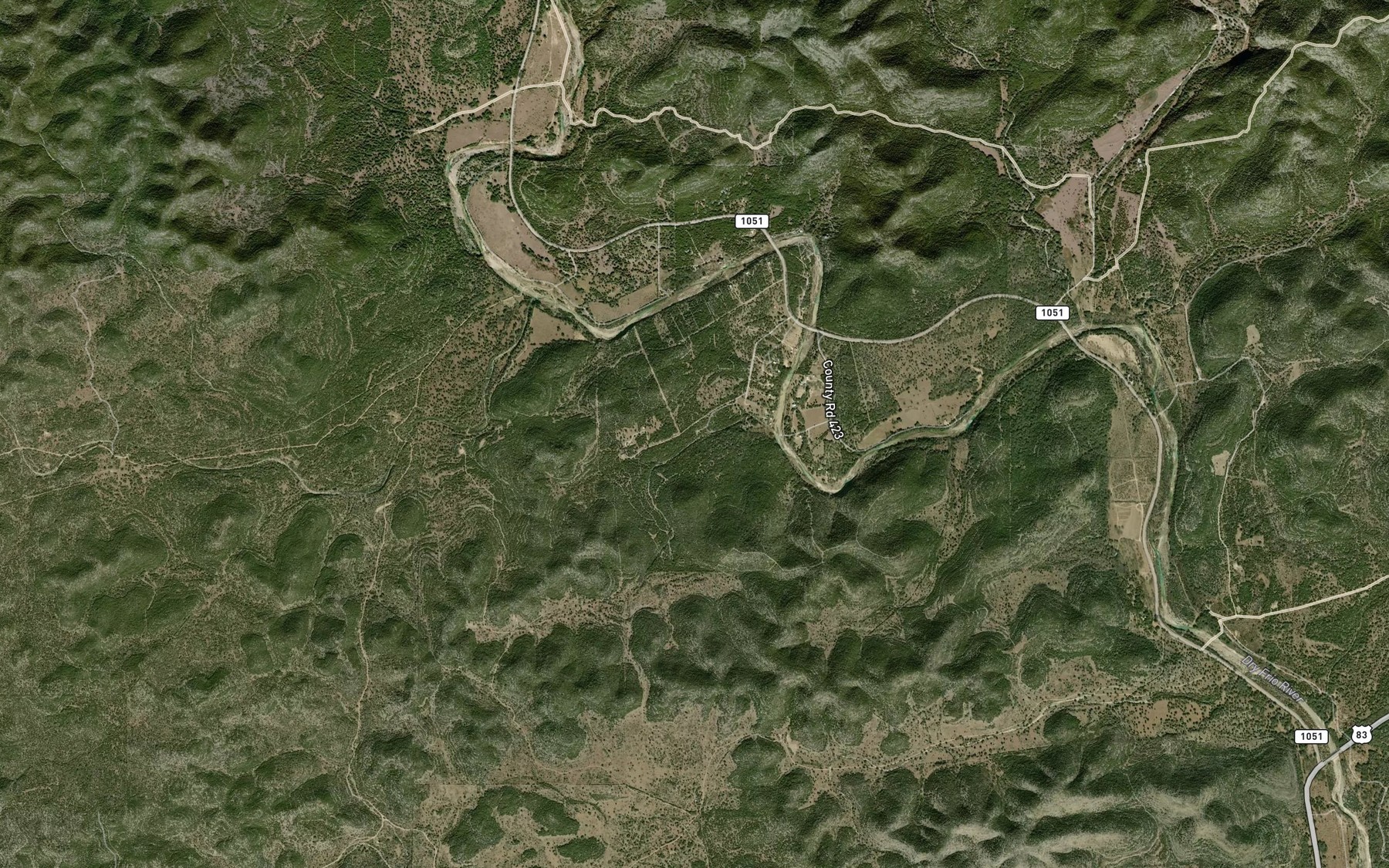 Satellite map of the Lightning Bug Spring