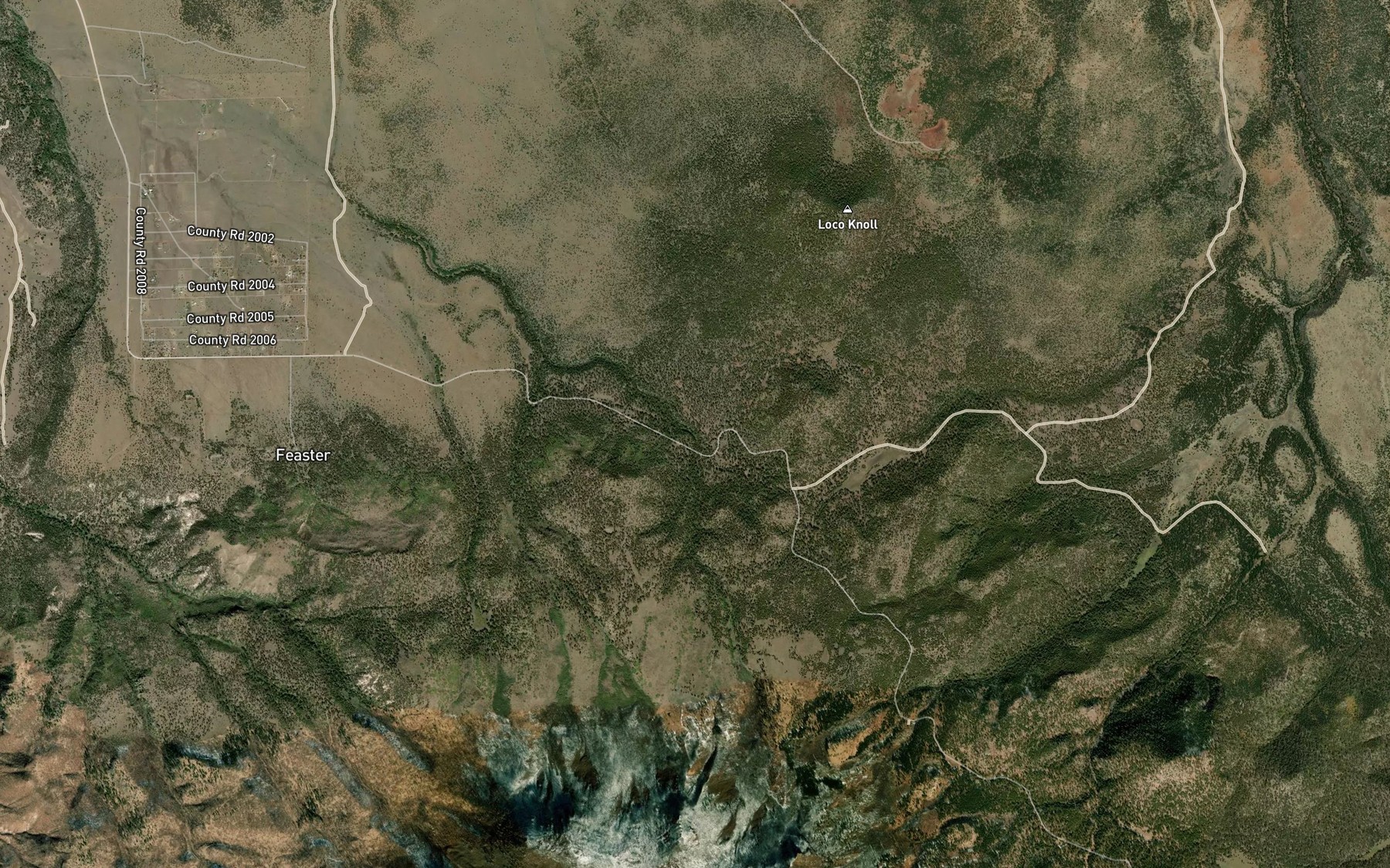 Satellite map of the Mud Spring