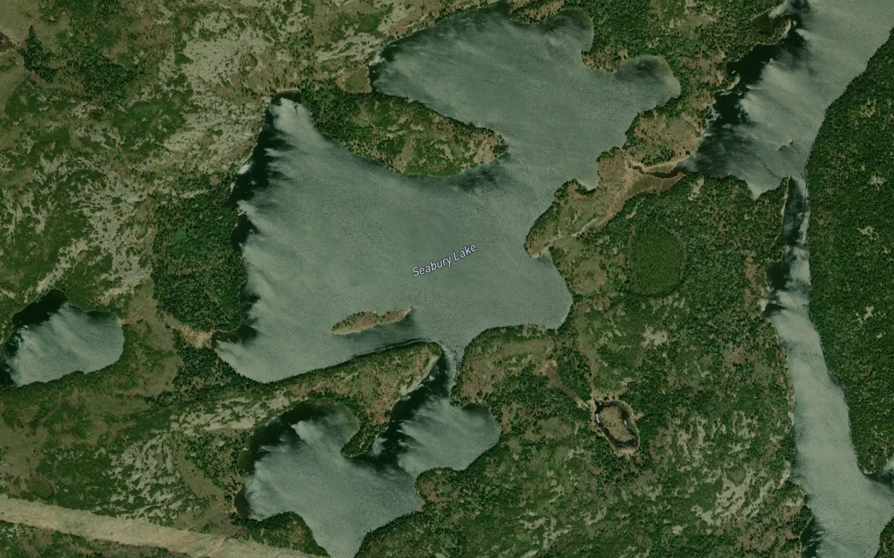 Satellite map of the Seabury Lake