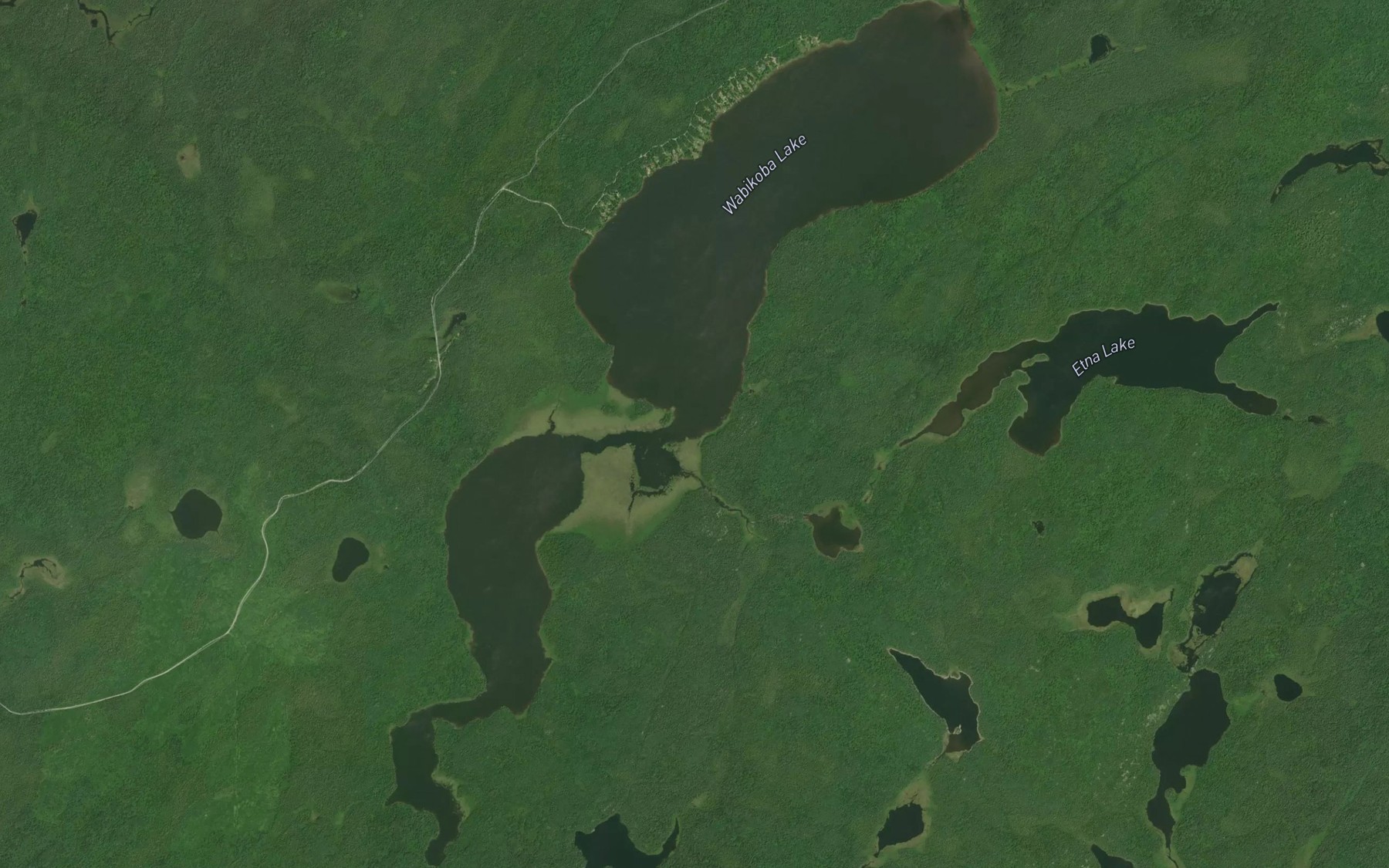 Satellite map of the Wabikoba Lake