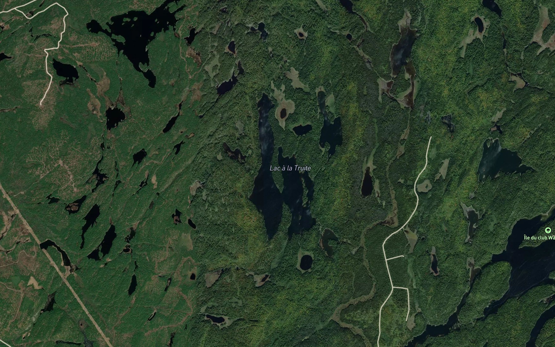 Satellite map of the Lac a la Truite
