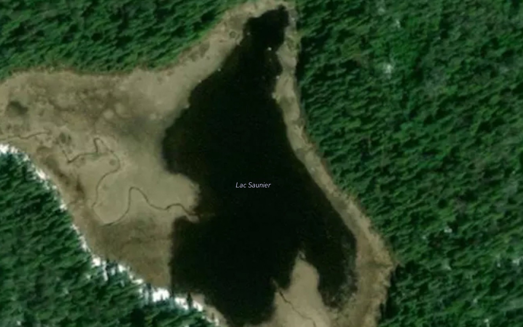 Satellite map of the Lac Saunier