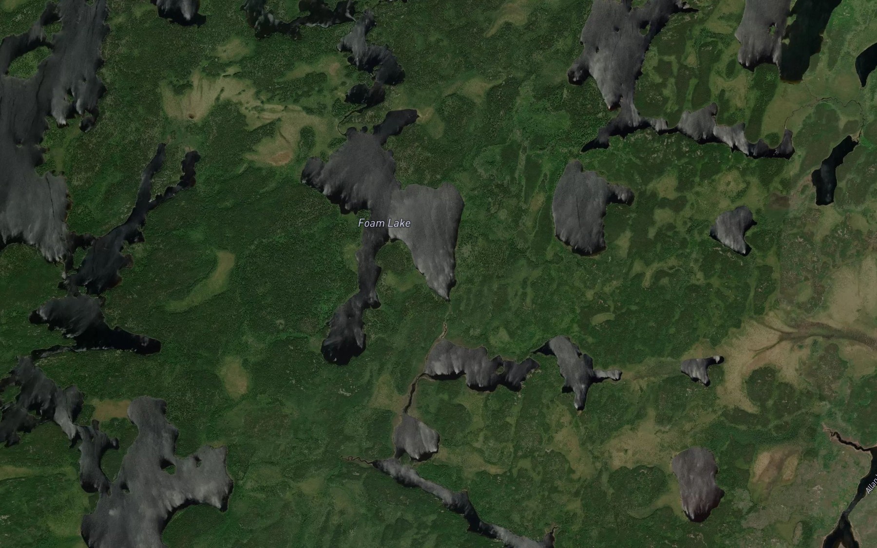 Satellite map of the Foam Creek